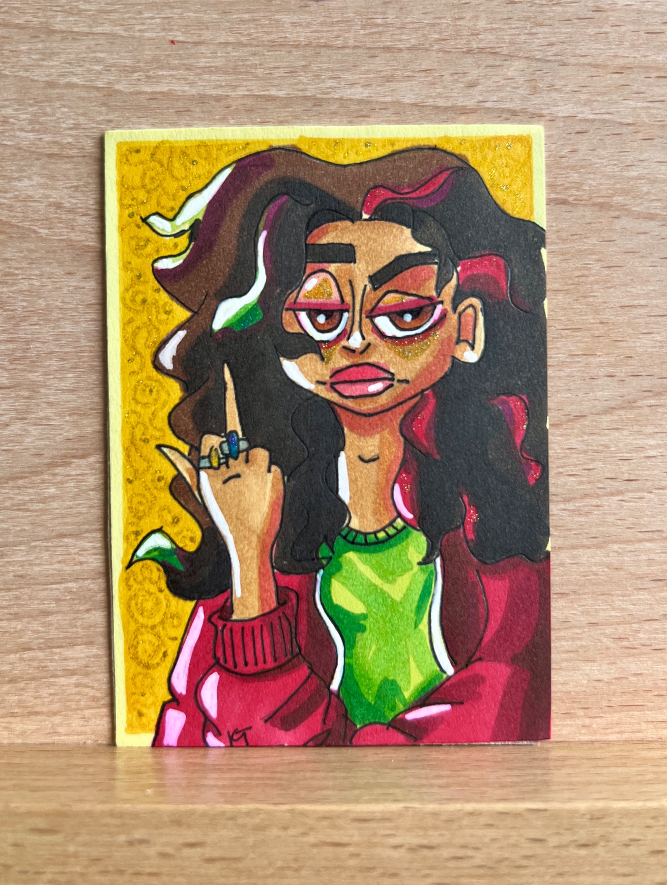 Rue from Euphoria aceo art card