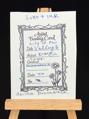 Lily of the Valleys aceo art card thumbnail 2