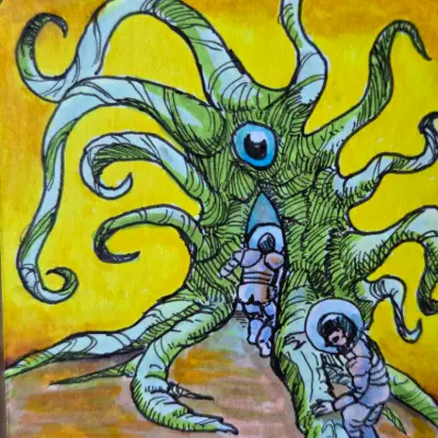 Enter the Abyss aceo art card thumbnail 2