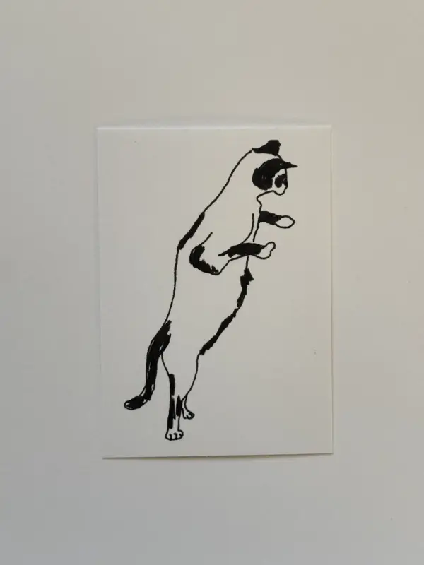 Perched Cat aceo art card
