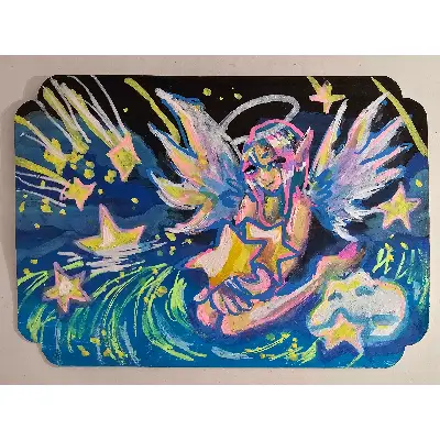 Star Angel aceo art card thumbnail 1
