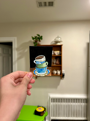 After Conversation Coffee aceo art card thumbnail 1