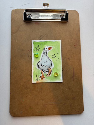 “Whimsy Duck” aceo art card thumbnail 2