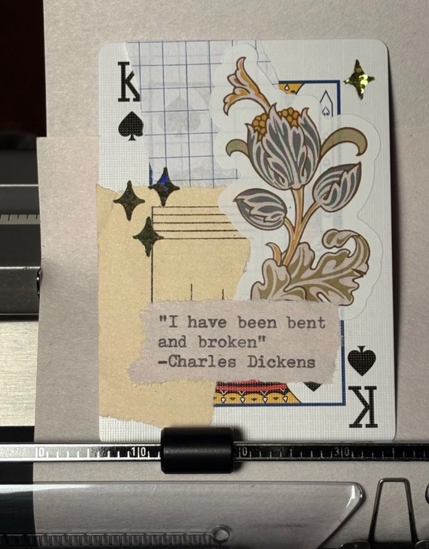 Quote Card #273 by Mazerzine floral Charles Dickens aceo art card
