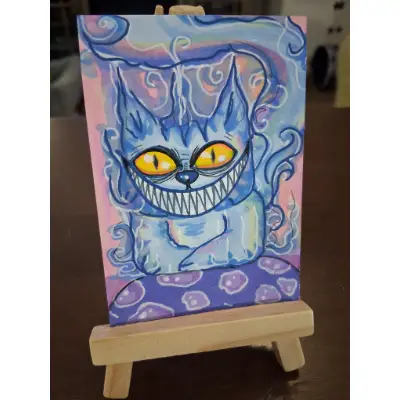 Cheshire aceo art card thumbnail 3
