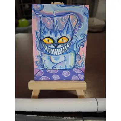 Cheshire aceo art card thumbnail 1