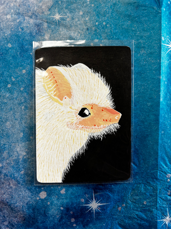 Lesser Dog-Like Bat aceo art card