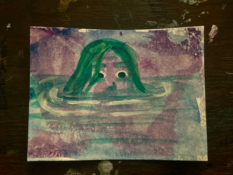 Siren of the Bog 1 aceo art card