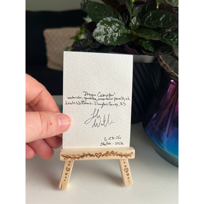 Dragon Caterpillar aceo art card thumbnail 2