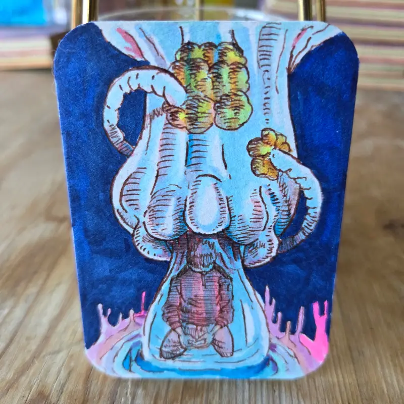 A Part of the System. aceo art card
