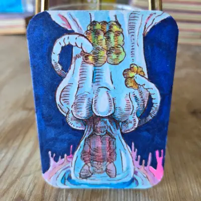 A Part of the System. aceo art card thumbnail 1