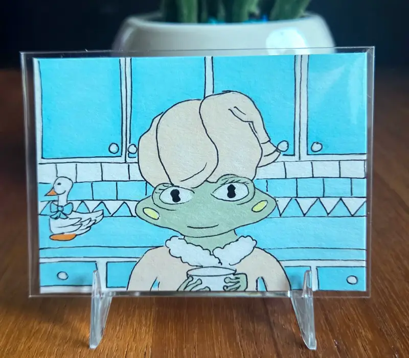 Good Morning, Catherine. aceo art card