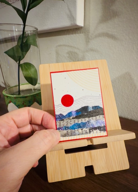 Red Horizon No. 1 aceo art card