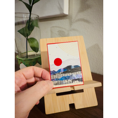 Red Horizon No. 1 aceo art card thumbnail 1