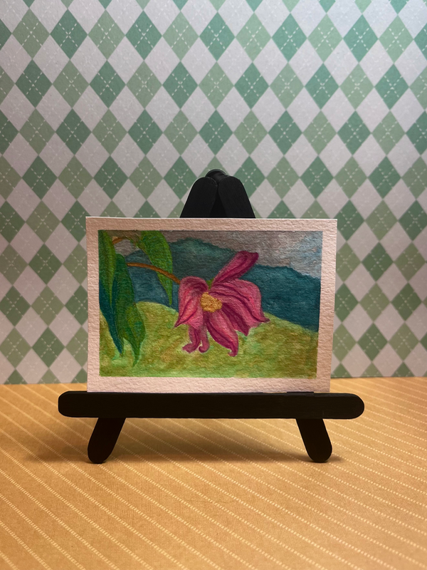 A Flowers View aceo art card