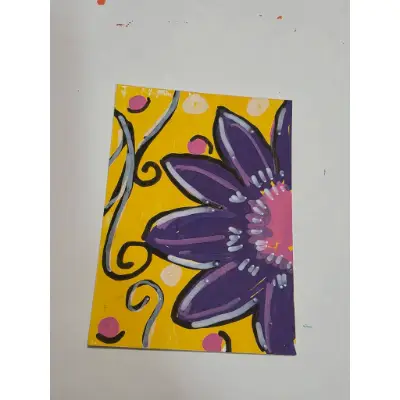 Purple Haze aceo art card thumbnail 1