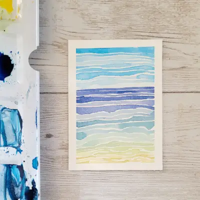 Sea and Sky aceo art card thumbnail 1