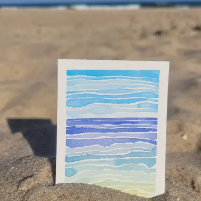 Sea and Sky aceo art card thumbnail 3