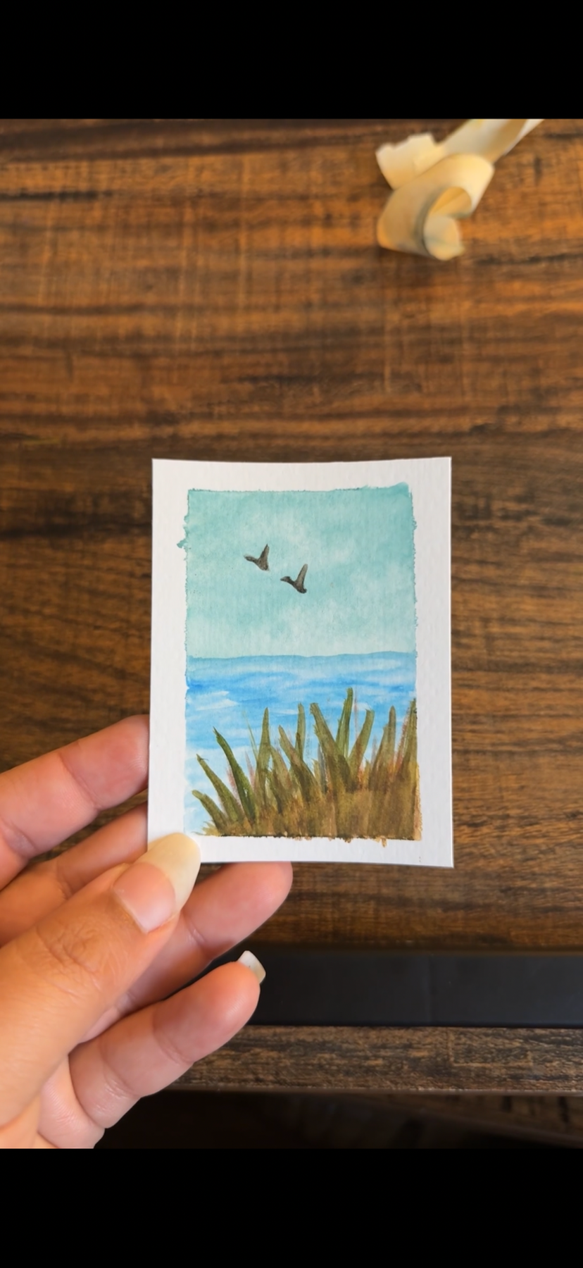 Duck hunt aceo art card