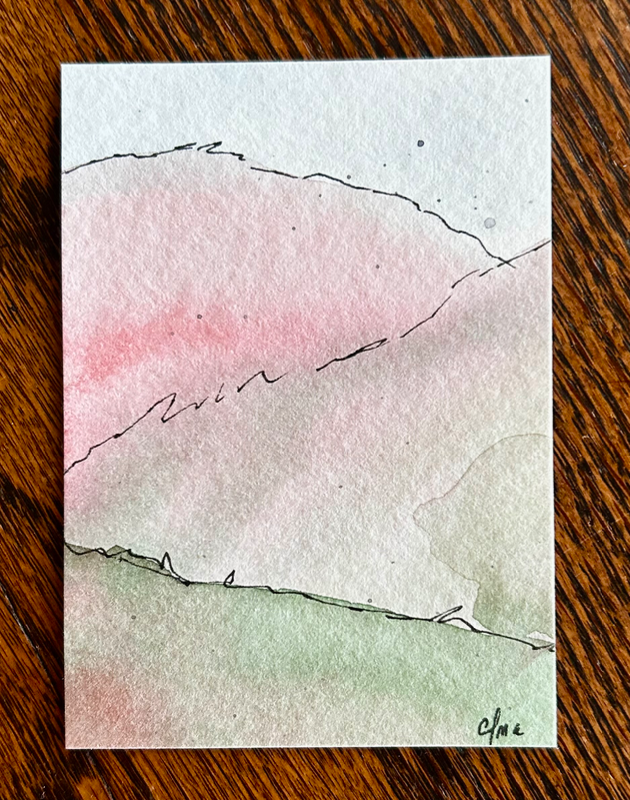 Meadow View aceo art card