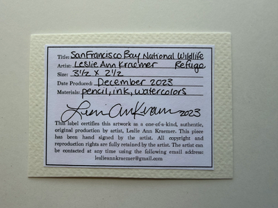 San Francisco Bay National Wildlife Refuge aceo art card thumbnail 2