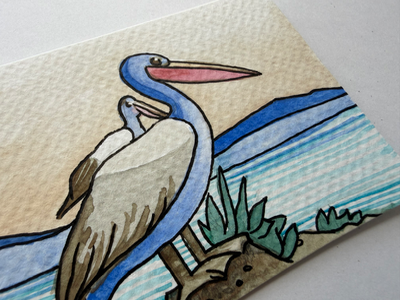 San Francisco Bay National Wildlife Refuge aceo art card thumbnail 3