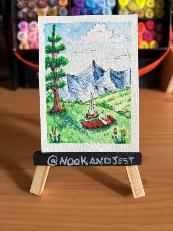 Camp Snuffed Out aceo art card