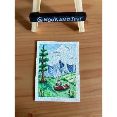 Camp Snuffed Out aceo art card thumbnail 2