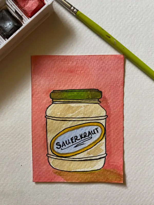 Sauerkraut aceo art card