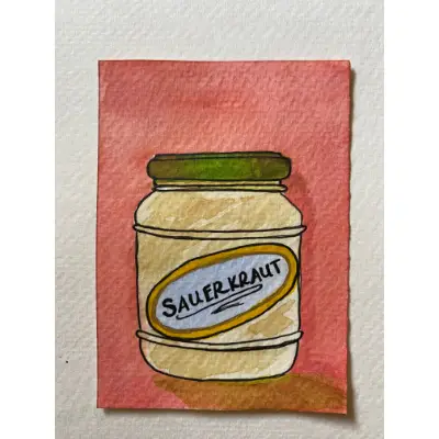 Sauerkraut aceo art card thumbnail 3
