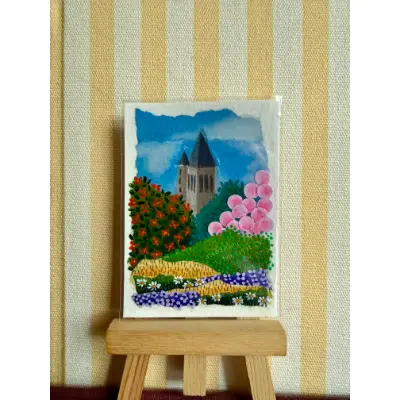 Enchanted Tower aceo art card thumbnail 2