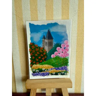 Enchanted Tower aceo art card thumbnail 1