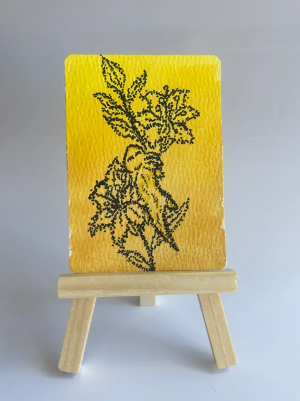 Lily – ACEO Original (Flowerlotl Collection 2/8) aceo art card