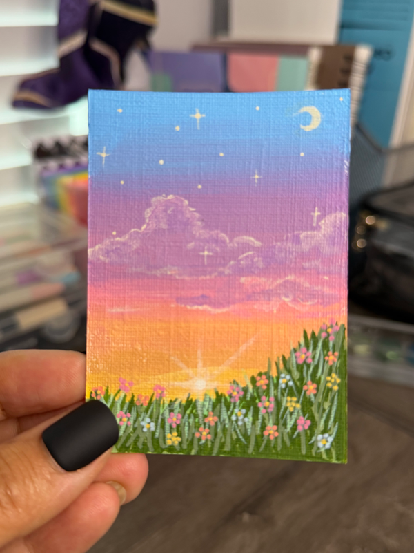 Dreamy Sunset 4 by IzzieQ aceo art card