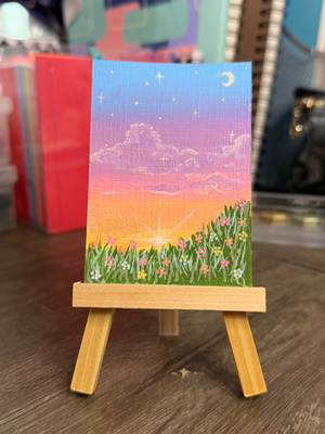 Dreamy Sunset 4 by IzzieQ aceo art card thumbnail 2