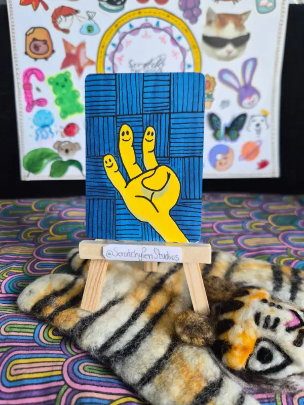 "The Gang's All Here" Fan Art, SpongeBob aceo art card