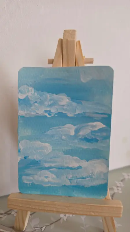 Blue sku aceo art card