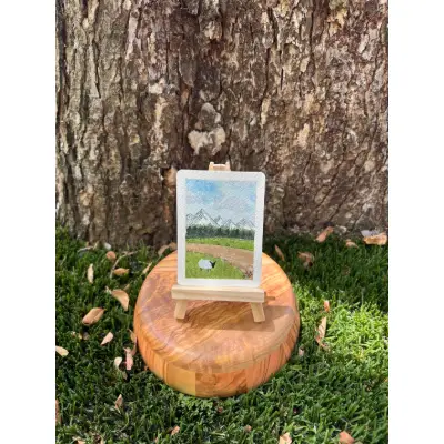 Sheep Study: One Sheep aceo art card thumbnail 1