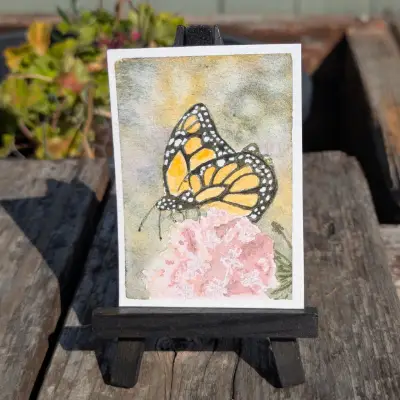 Monarch aceo art card thumbnail 2