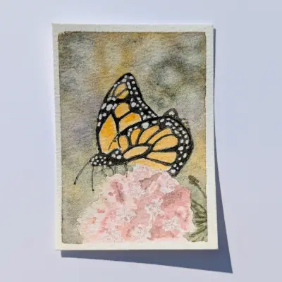 Monarch aceo art card thumbnail 3