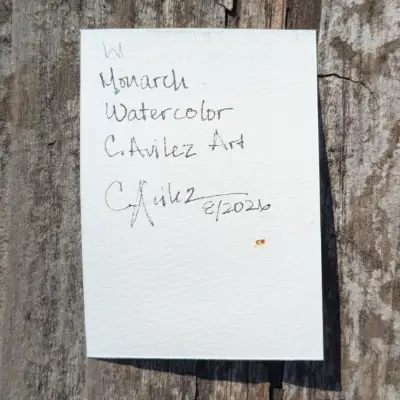 Monarch aceo art card thumbnail 4