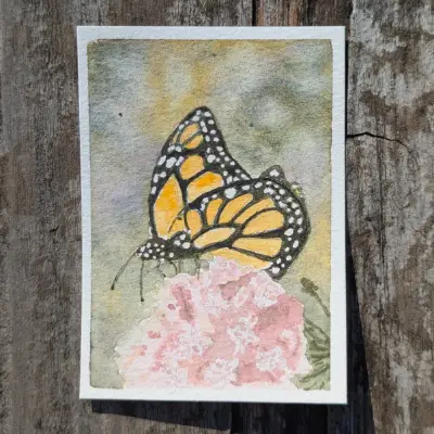 Monarch aceo art card thumbnail 1