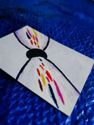 Exploding Black Hole aceo art card thumbnail 2
