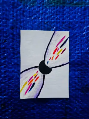Exploding Black Hole aceo art card thumbnail 1