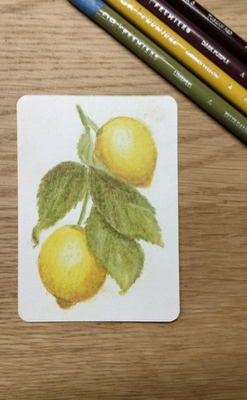 Lemons aceo art card thumbnail 1