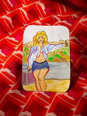 Sabrina Carpenter-Manchild aceo art card thumbnail 1