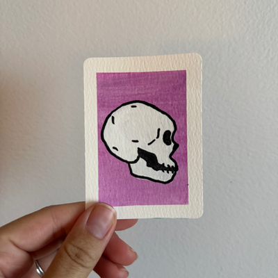 Original Skull ACEO | Little Bones #3/3 aceo art card thumbnail 1