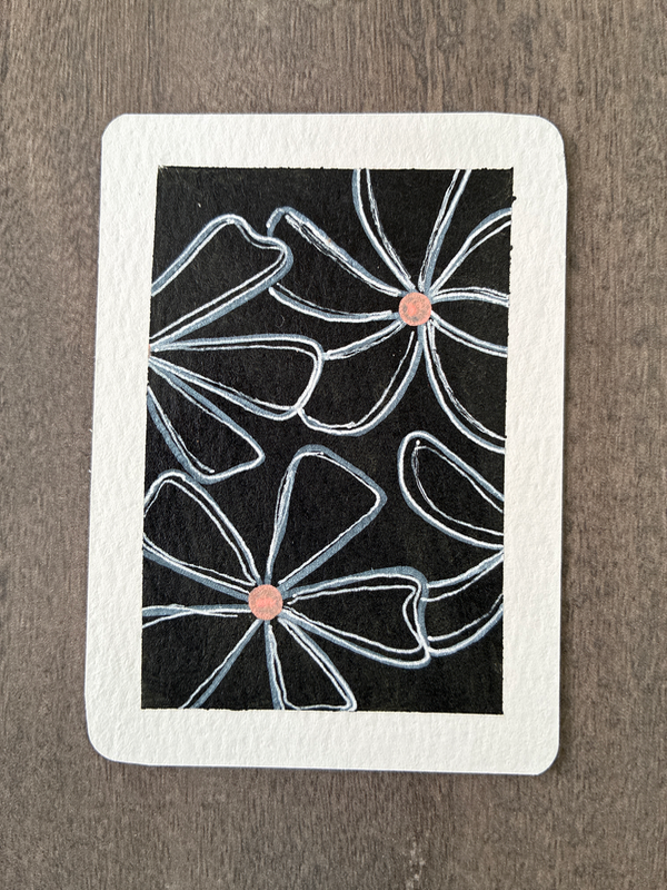 HInts of Floral aceo art card