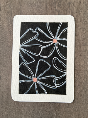 HInts of Floral aceo art card thumbnail 1