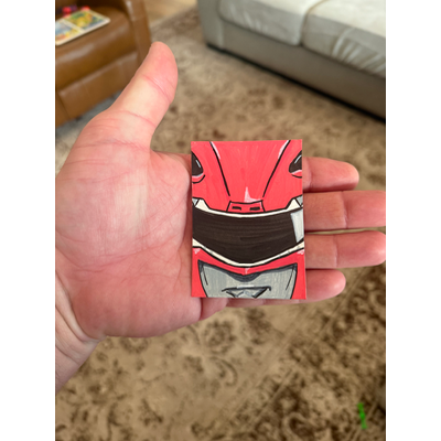 OG Red Ranger aceo art card thumbnail 2